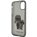 Karl Lagerfeld nakładka do iPhone 11 / XR KLHCN61HNKCTGK czarna hardcase Gliter Karl&Choupette