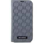 Karl Lagerfeld nakładka do iPhone 14 6,1" KLBKP14SSAKLHPG srebrna BT Saffiano Mono