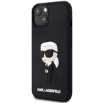 Karl Lagerfeld nakładka do iPhone 14 Plus 6,7" KLHCP14M3DRKINK czarna harcase Saffiano Mono Patch Ikonik NFT