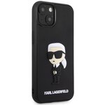 Karl Lagerfeld nakładka do iPhone 14 Plus 6,7" KLHCP14M3DRKINK czarna harcase Saffiano Mono Patch Ikonik NFT