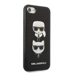 Karl Lagerfeld nakładka do iPhone 7 / 8 / SE 2020 / SE 2022 KLHCI8SAKICKCBK czarna hardcase PU Saffiano K&C Heads