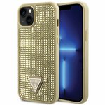 Guess nakładka do iPhone 14 6,1" GUHCP14SHDGTPD złota hardcase Rhinestone Triangle