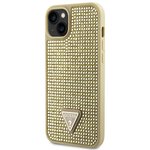 Guess nakładka do iPhone 14 6,1" GUHCP14SHDGTPD złota hardcase Rhinestone Triangle