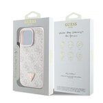 GUESS futerał do IPHONE 16 Pro GUHCP16LP4TDPP (PU Leather 4G Triangle Strass) różowy