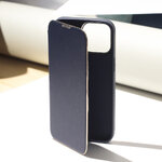 Etui Smart Gold Frame Mag do iPhone 12 Pro Max 6,7" granatowe