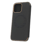Etui Smart Gold Frame Mag do iPhone 14 Pro Max 6,7" czarny