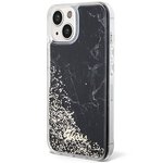 Guess nakładka do iPhone 14 6,1" GUHCP14SLCSGSGK czarna hard case Liquid Glitter Marble