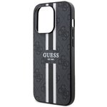 Guess nakładka do iPhone 14 Pro Max 6,7" GUHMP14XP4RPSK czarna hard case 4G Printed Stripes MagSafe