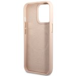 Guess nakładka do iPhone 14 Pro Max 6,7" GUHMP14XU4GPRP różowa hard case 4G Metal Plate Logo MagSafe