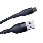 Maxlife kabel MXUC-07 USB - microUSB 1,0 m 2,4A czarny nylonowy