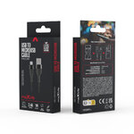 Maxlife kabel MXUC-07 USB - microUSB 1,0 m 2,4A czarny nylonowy