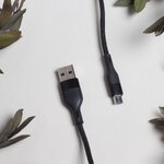 Maxlife kabel MXUC-07 USB - microUSB 1,0 m 2,4A czarny nylonowy