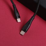 Maxlife kabel MXUC-08 USB-C - Lightning 1,0 m 27W czarny nylonowy