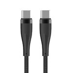 Maxlife kabel MXUC-08 USB-C - USB-C 1,0 m 100W czarny nylonowy
