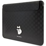 Karl Lagerfeld wsuwka KLCS16SAKHPCK 16” czarna Sleeve Mono Saffiano Choupette