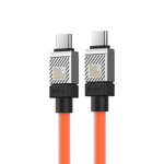 Baseus kabel CoolPlay USB-C - USB-C 1m 100W pomarańczowy