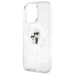 Karl Lagerfeld nakładka do iPhone 13 Pro 6,1" KLHMP13LHGKCNOT przeźroczysta HC Magsafe IML KC Glitter