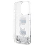 Karl Lagerfeld nakładka do iPhone 14 Pro 6,1" KLHCP14LLDHKCNS biała HC Liquid Glitter KC