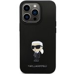 Karl Lagerfeld nakładka do iPhone 13 Pro Max 6,7" KLHCP13XSMHKNPK czarna HC Silicone Ikonik Metal Pin