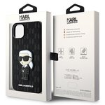Karl Lagerfeld nakładka do iPhone 14 Plus 6,7" KLHCP14MSAKHPKK czarne hardcase Saffiano Monogram Ikonik