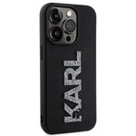 Karl Lagerfeld nakładka do iPhone 15 Pro 6,1" KLHCP15L3DMBKCK czarna HC 3D Logo Glitter
