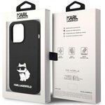 Karl Lagerfeld nakładka do iPhone 14 Pro Max 6,7" KLHMP14XSNCHBCK czarna hardcase Silicone Choupette MagSafe