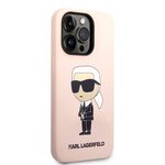 Karl Lagerfeld nakładka do iPhone 14 Pro Max 6,7" KLHMP14XSNIKBCP różowa hardcase Silicone Ikonik Magsafe