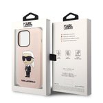 Karl Lagerfeld nakładka do iPhone 14 Pro Max 6,7" KLHMP14XSNIKBCP różowa hardcase Silicone Ikonik Magsafe