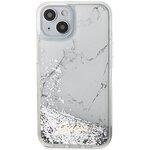 Guess nakładka do iPhone 14 6,1" GUHCP14SLCSGSGH biała hard case Liquid Glitter Marble