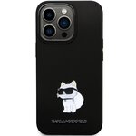 Karl Lagerfeld nakładka do iPhone 14 Pro Max 6,7" KLHCP14XSMHCNPK czarna HC Silicone C Metal Pin