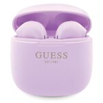Guess słuchawki bluetooth TWS + stacja dokująca GUTWST26PSU fioletowe Classic EST Logo
