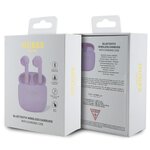 Guess słuchawki bluetooth TWS + stacja dokująca GUTWST26PSU fioletowe Classic EST Logo