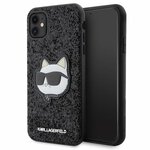 Karl Lagerfeld nakładka do iPhone 11 / XR KLHCN61G2CPK czarna hardcase Glitter Choupette Patch