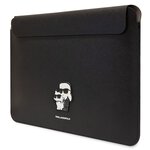 Karl Lagerfeld torba na laptopa 14" KLCS14SAKCPMK czarna Saffiano Karl&Choupette