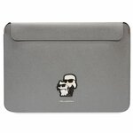 Karl Lagerfeld torba na laptopa 16" KLCS16SAKCPMG srebrna Saffiano Karl&Choupette