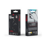 Maxlife słuchawki przewodowe MXEP-04 douszne USB-C czarne