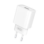 XO ładowarka sieciowa CE02D QC 3.0 18W 1x USB biała + kabel Lightning