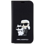 Karl Lagerfeld etui do iPhone 14 Pro 6,1" KLBKP14LSANKCPK czarne Saffiano Karl & Choupette