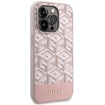 Guess nakładka do iPhone 14 Pro 6,1" GUHMP14LHGCFSEP różowa hard case GCube Stripes MagSafe