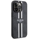Guess nakładka do iPhone 14 Pro 6,1" GUHMP14LP4RPSK czarna hard case 4G Printed Stripes MagSafe