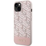 Guess nakładka do iPhone 14 Plus 6,7" GUHMP14MHGCFSEP różowa hard case GCube Stripes MagSafe