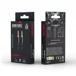 Maxlife kabel audio jack 3,5 mm - jack 3,5 mm 1m czarny