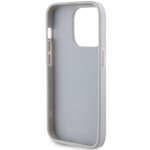 Guess nakładka do iPhone 15 Pro Max 6,7" GUHCP15XPS4DGPS srebrna HC PU 4G Metal Logo Strass
