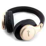 Guess słuchawki nauszne Bluetooth GUBH604GEMK czarne 4G PU Leather With Script Metal Logo
