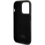 Karl Lagerfeld nakładka do iPhone 15 Pro 6,1" KLHCP15LHDSPLK czarna hardcase Rhinestone Logo Metal Plate