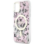Guess nakładka do iPhone 11 / Xr 6.1" GUHMN61HCFWSP różowa hardcase Flower MagSafe
