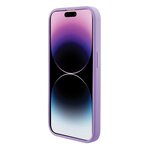 Guess nakładka do iPhone 15 Pro 6.1" GUHMP15LPSAHMCU fioletowa hardcase Saffiano MagSafe