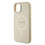 Guess nakładka do iPhone 15 Plus 6.7" GUHMP15MPSAHMCB złota hardcase Saffiano MagSafe
