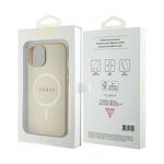 Guess nakładka do iPhone 15 Plus 6.7" GUHMP15MPSAHMCB złota hardcase Saffiano MagSafe