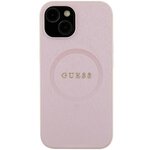 Guess nakładka do iPhone 15 Plus 6.7" GUHMP15MPSAHMCP różowa hardcase Saffiano MagSafe